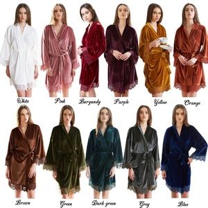 Velvet lace robe